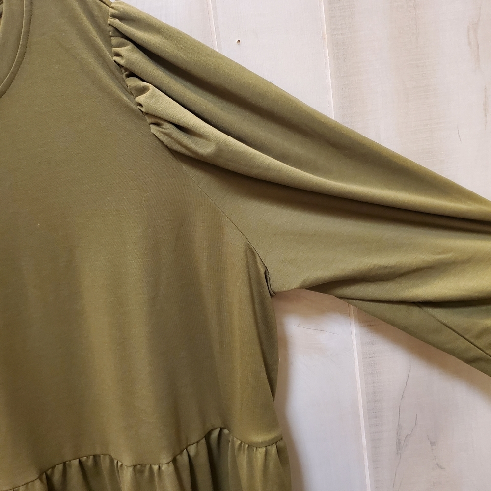 WHO What Wear Long Sleeve Midi/Maxi Dress Peasant w/ Pockets! Plus Size 2X - Picture 6 of 11